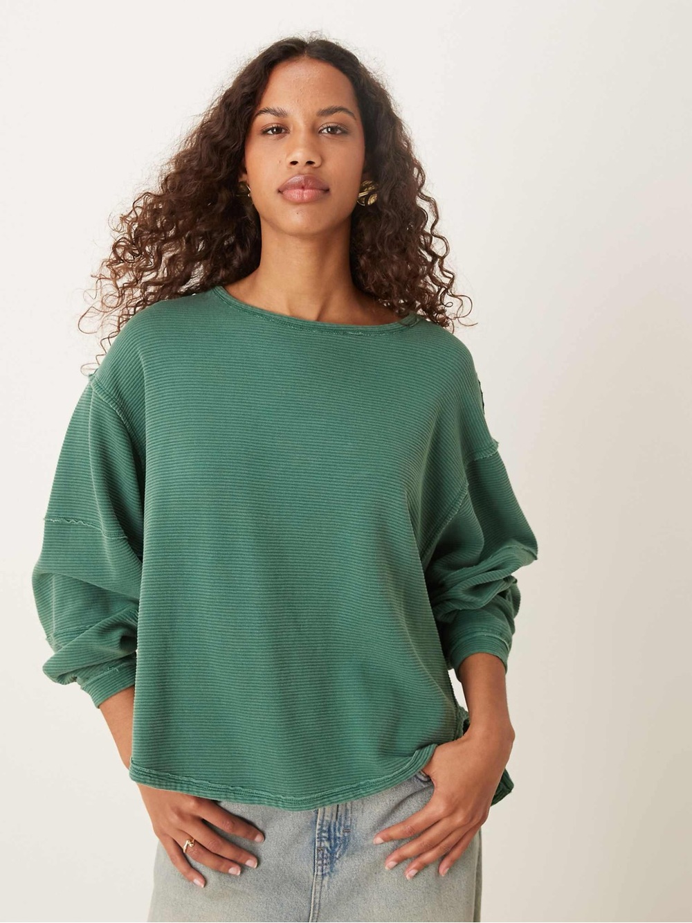 Free People/We The Free Ribbed Sweatshirt